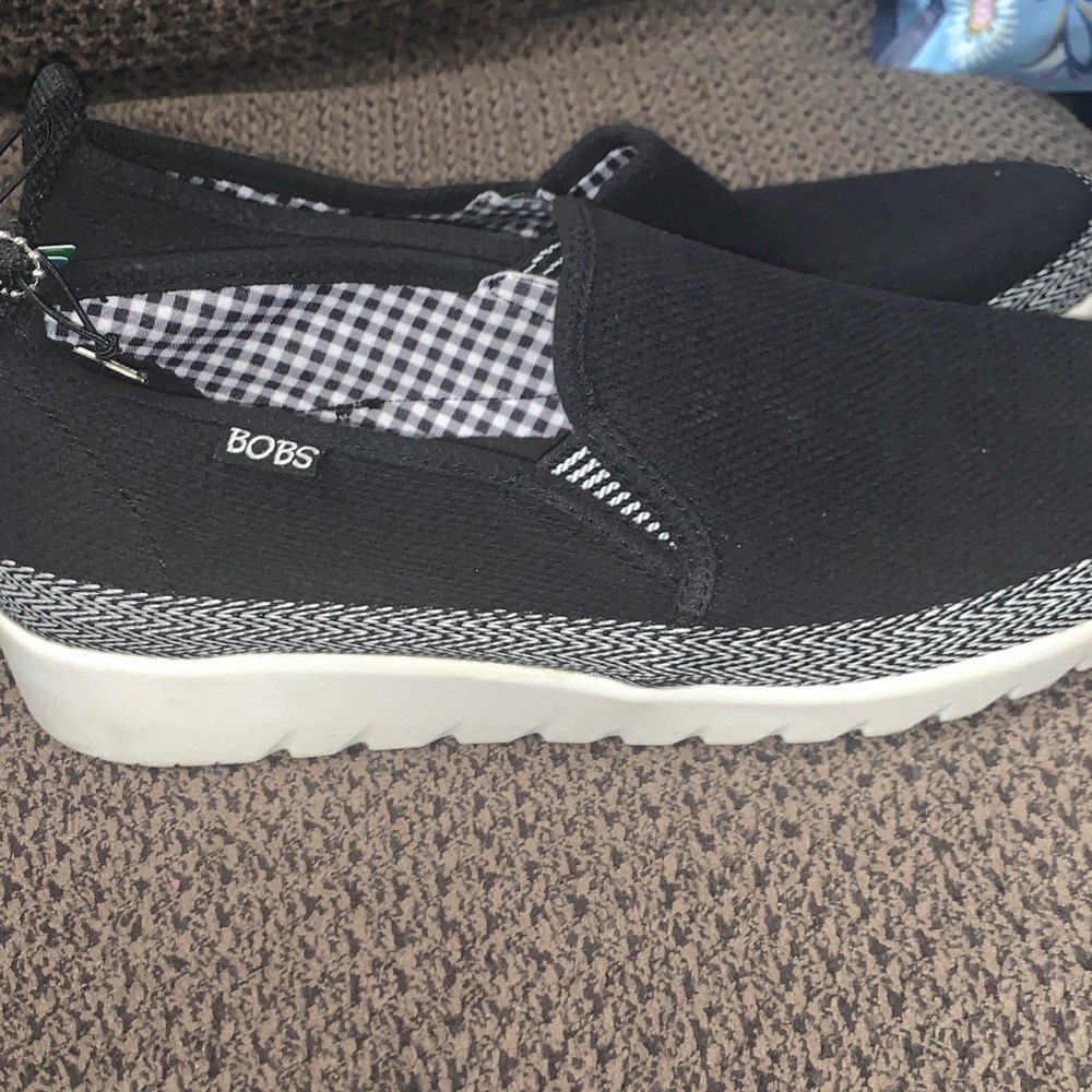 Skechers BOBS Black Slip-On Loafers - Picture 4 of 6